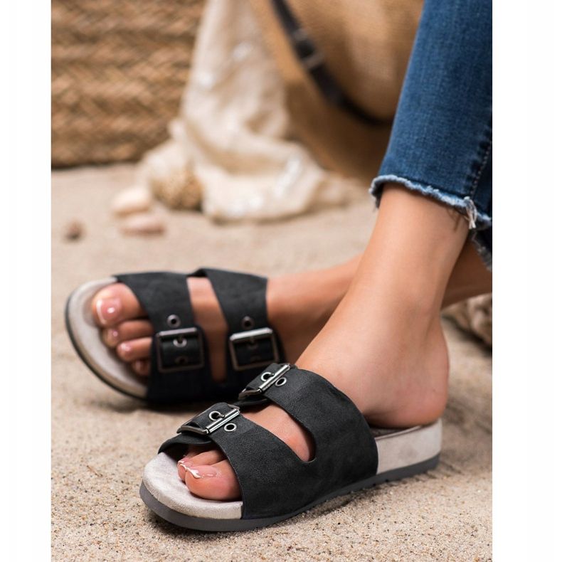 Kylie Klasické černé pantofle černá 2