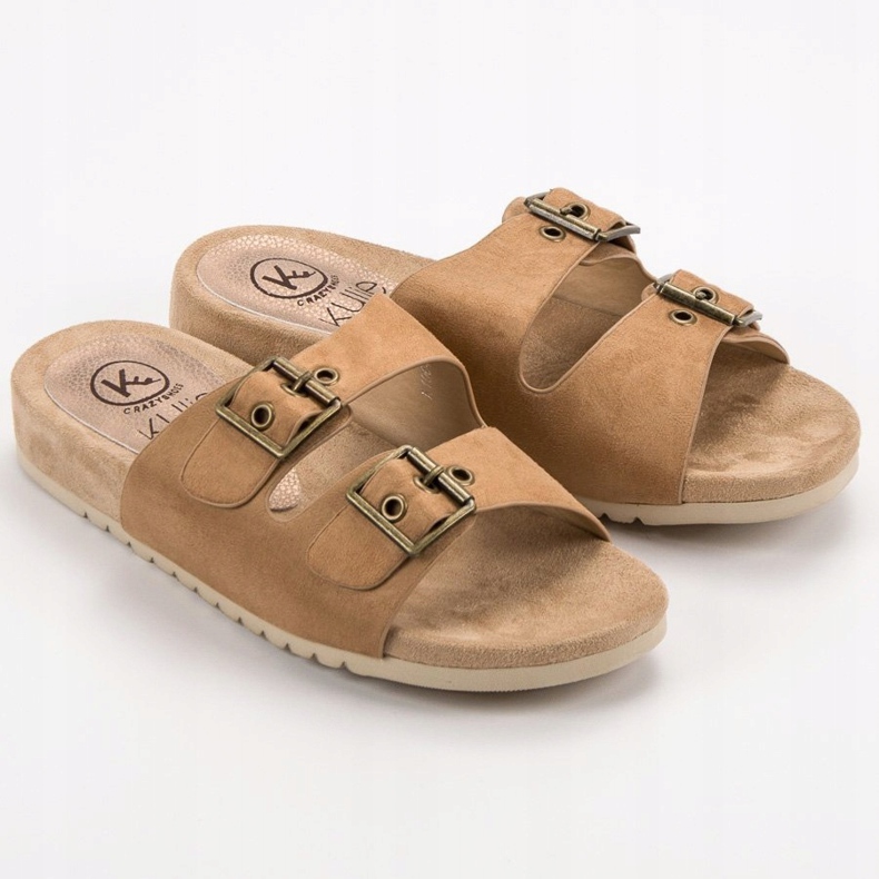 Kylie Klasické hnědé pantofle hnědý 2