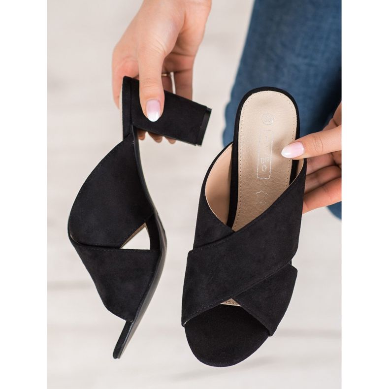 Filippo Černé semišové pantofle černý 2