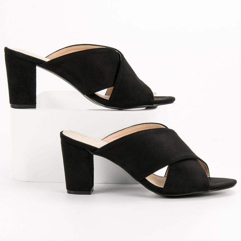 Filippo Černé semišové pantofle černý 1