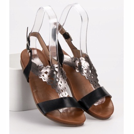 Kylie Stylové ploché sandály černá 1