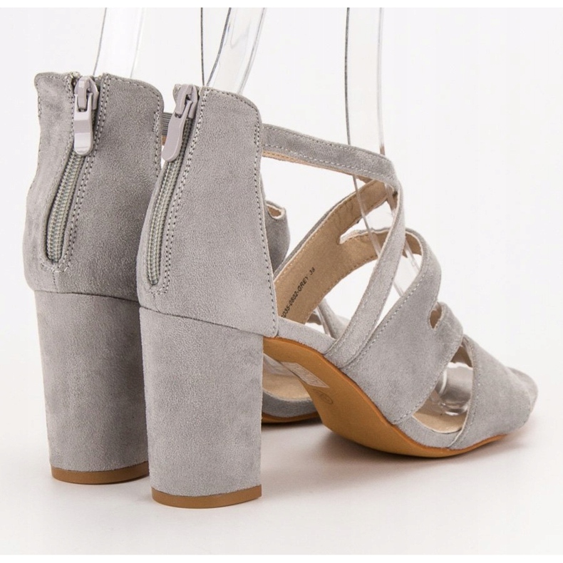 Evento Semišové sandály na baru šedá 2 Evento Semišové sandály na baru šedá 2