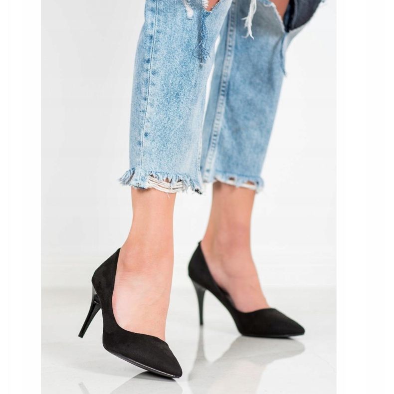 Kylie Klasické semišové podpatky černá 2