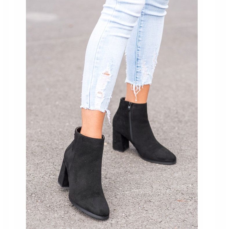 Goodin Stylové semišové kozačky černá 2 Goodin Stylové semišové kozačky černá 2