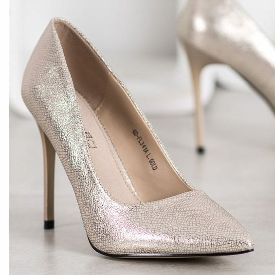 Goodin Módní vysoké podpatky zlatý 1