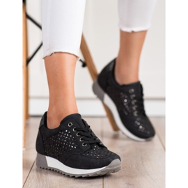 Kylie Prolamované boty na platformě černá 5