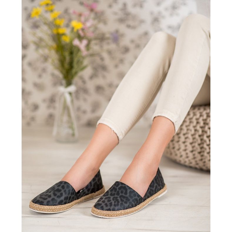 Kylie Skvrnité espadrilky černá 1