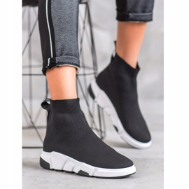 SHELOVET Černé nazouvací boty černý 1