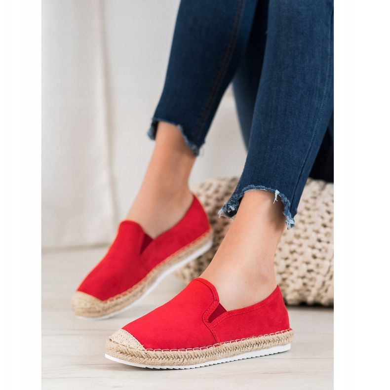 Goodin Semišové espadrilky červený 1