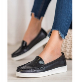 Mokasíny na platformě VINCEZA černý 1
