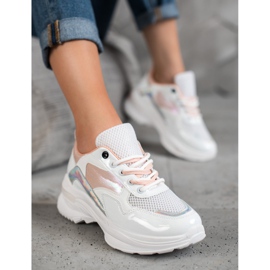 SHELOVET Stylové tenisky z ekologické kůže bílý vícebarevný 2 SHELOVET Stylové tenisky z ekologické kůže bílý vícebarevný 2