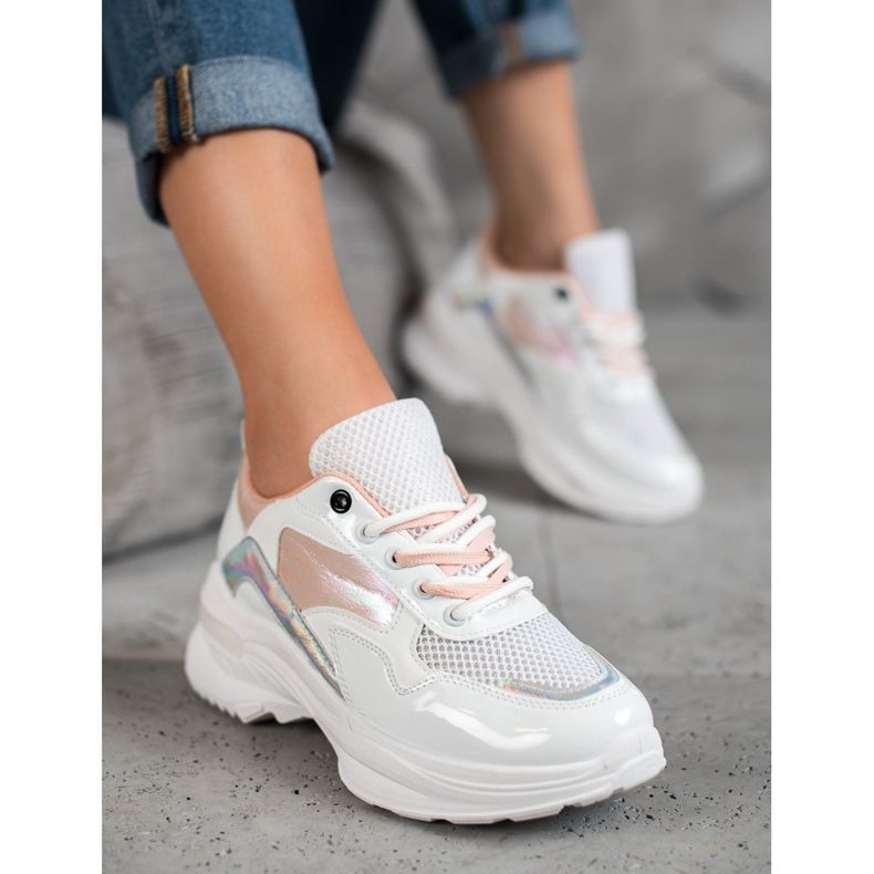 SHELOVET Stylové tenisky z ekologické kůže bílý vícebarevný 2 SHELOVET Stylové tenisky z ekologické kůže bílý vícebarevný 2