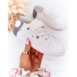 Dětské tenisky se suchým zipem Big Star HH374052 bílo-šedé bílý 2