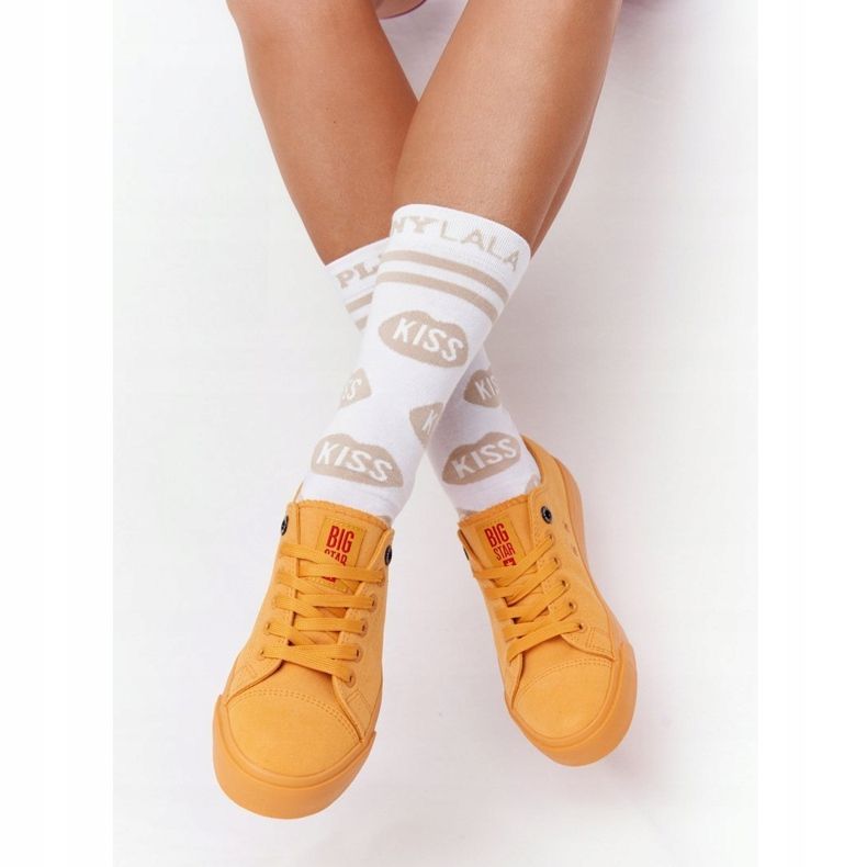 Dámské tenisky Big Star HH274134 žluté žlutá 2