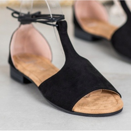 Vázané sandály VINCEZA černý 1