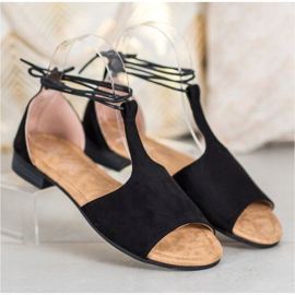 Vázané sandály VINCEZA černá 2