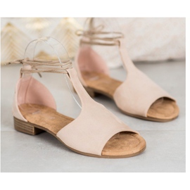 Vázané sandály VINCEZA hnědý 2