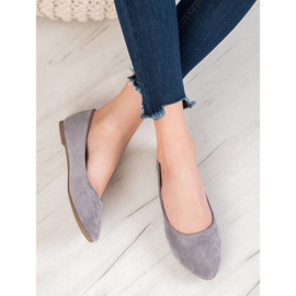 Klasické semišové balerínky VINCEZA šedá 1