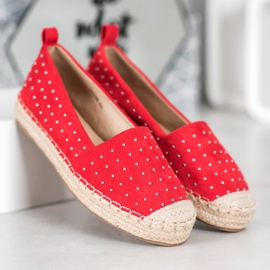 Goodin Červené semišové espadrilky 4