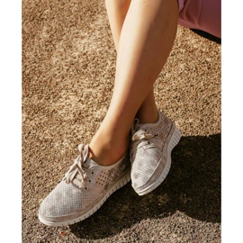 Kylie Kožené Brogues Na Platformě vícebarevný šedá 2