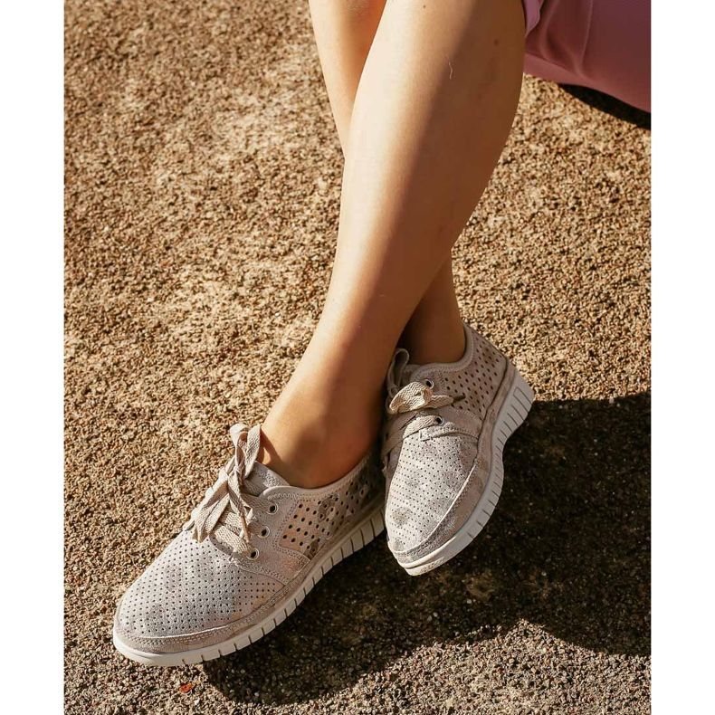 Kylie Kožené Brogues Na Platformě vícebarevný šedá 2