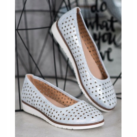 Kylie Prolamované balerínky se třpytkami modrý šedá 1