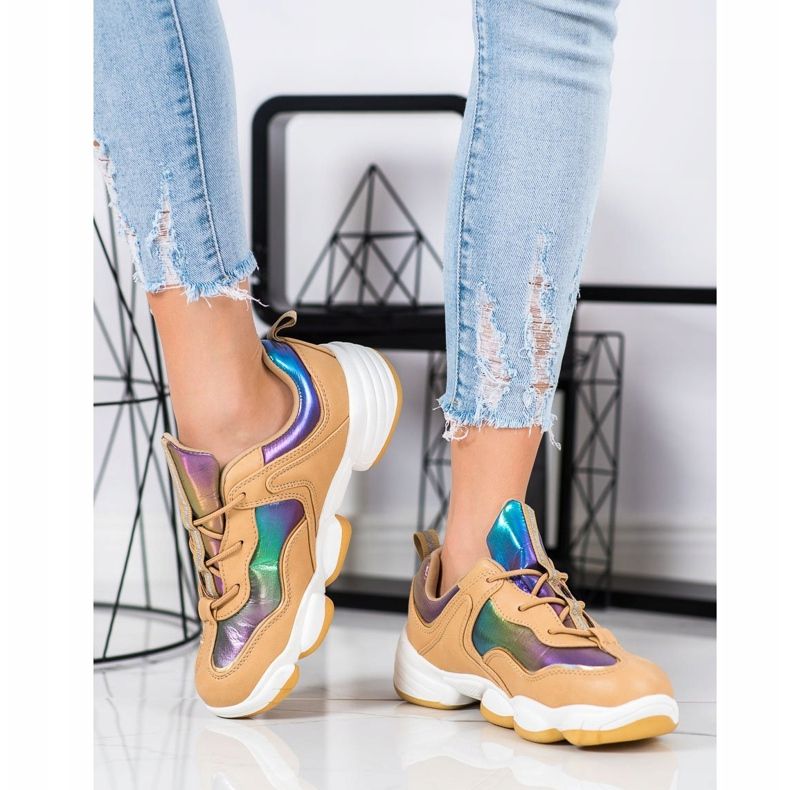 Kylie Stylové sportovní boty béžový vícebarevný 1 Kylie Stylové sportovní boty béžový vícebarevný 1