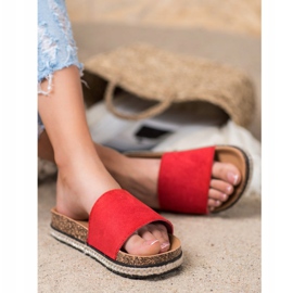 Červené pantofle VINCEZA 1