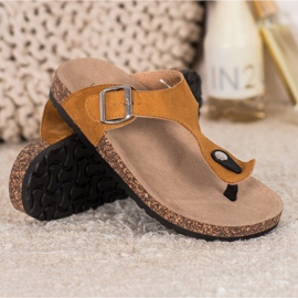 Pohodlné žabky VINCEZA hnědý 1