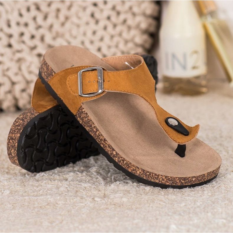 Pohodlné žabky VINCEZA hnědý 1