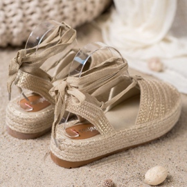 Seastar Svázané sandály Espadrilles zlatý 2