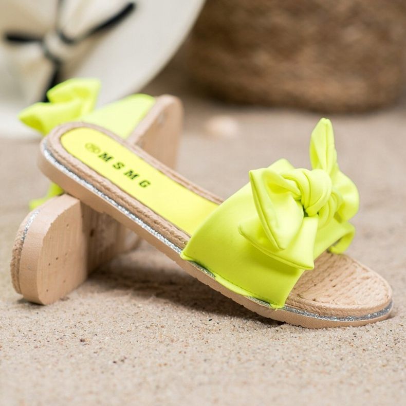 SHELOVET Stylové žluté pantofle žlutá 1