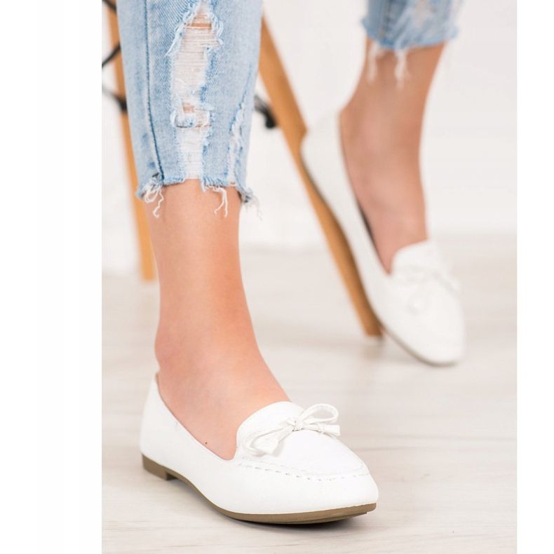 Nio Nio Pohodlné bílé mokasíny bílý 2