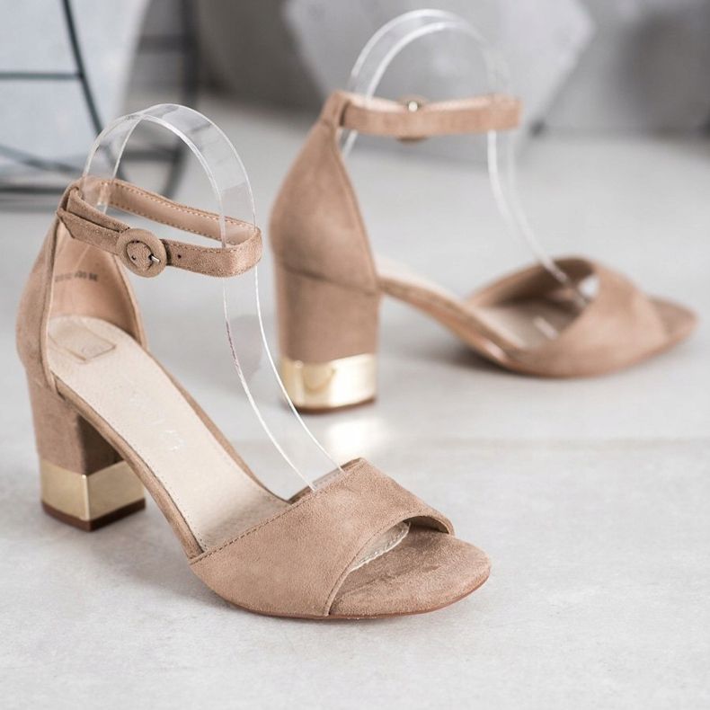 Filippo Sandály s ozdobnou patou hnědý 1