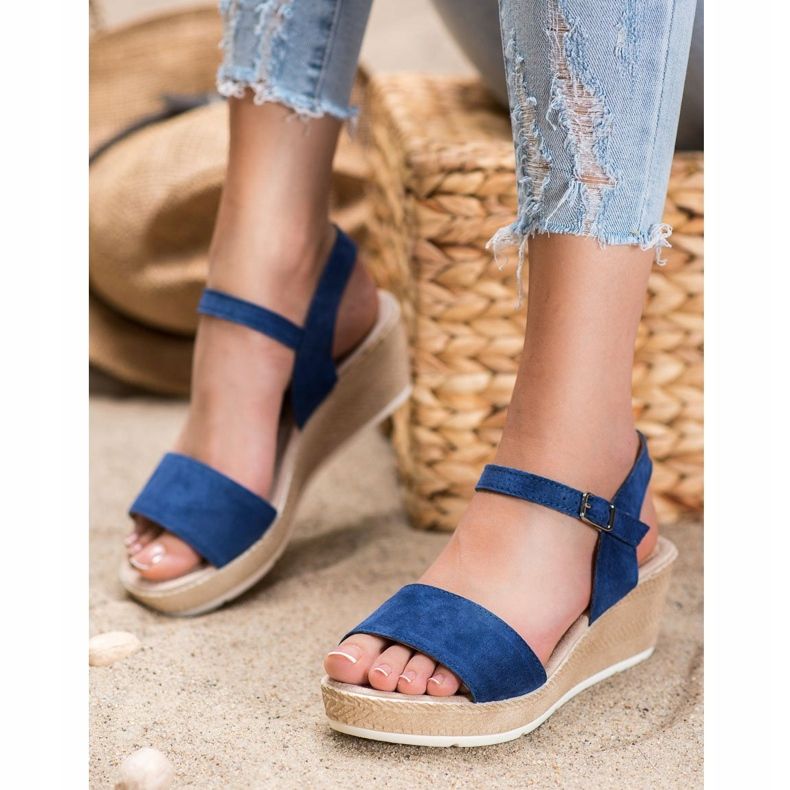 Filippo Neformální kožené sandály modrý 2