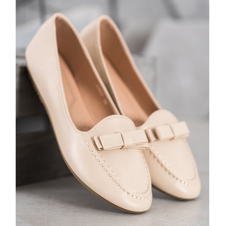 SHELOVET Béžoví pánové s eko kůží béžový 1