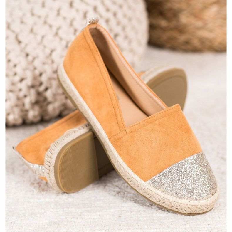 Seastar Espadrilky se třpytkami pomerančový žluť 2