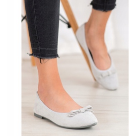 Semišové balerínky VINCEZA šedá 2