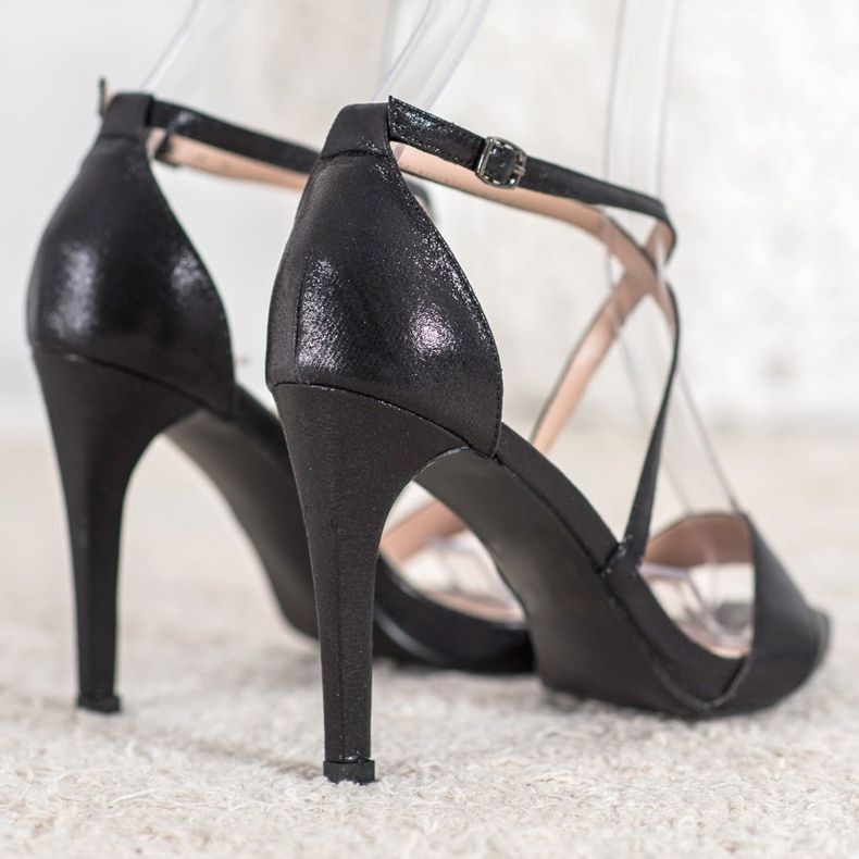 Vinceza Sexy černé vysoké podpatky černá 1