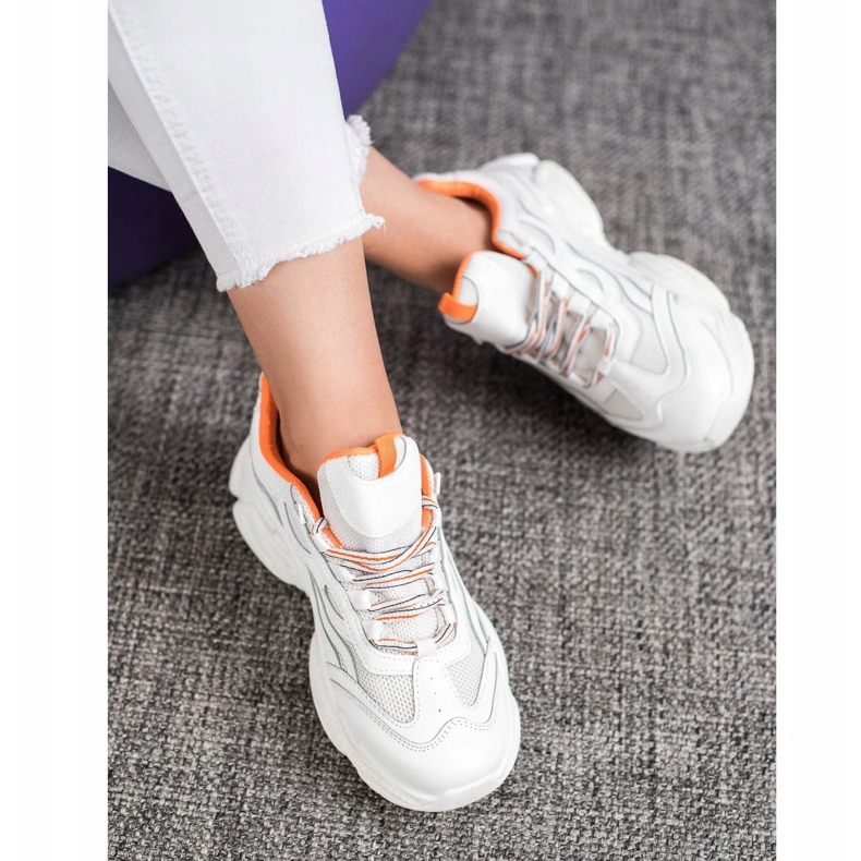 SHELOVET Šněrovací tenisky bílý 1