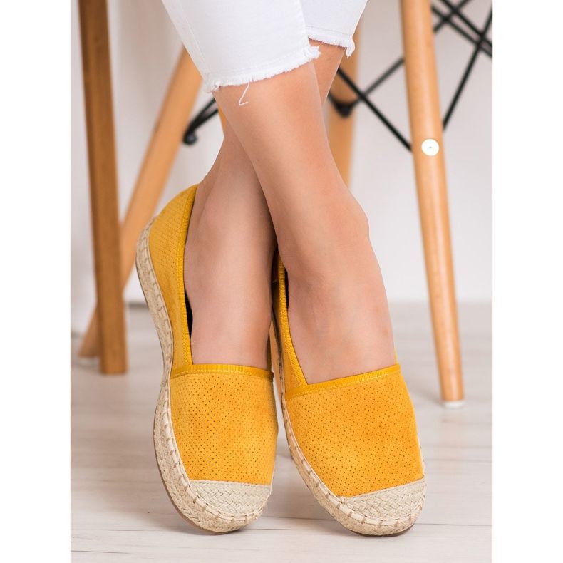 Goodin Prolamované espadrilky žluť 1