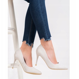 SHELOVET Sexy šedé vysoké podpatky šedá 1