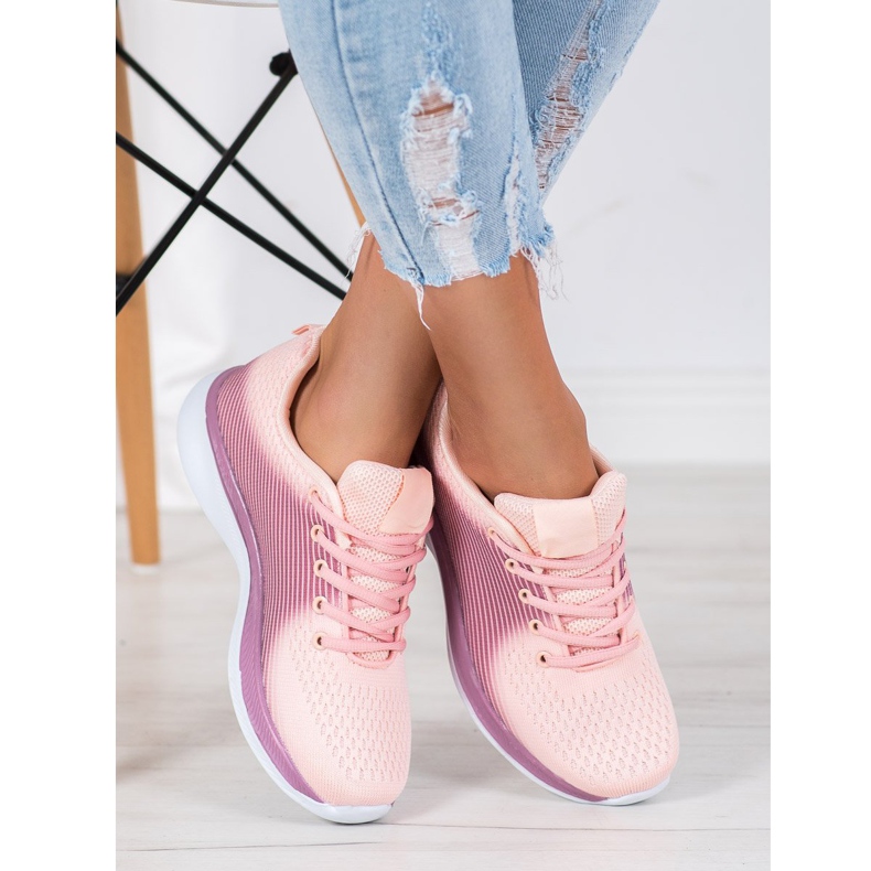 Bona Lehké sportovní tenisky fialový oranžový 1