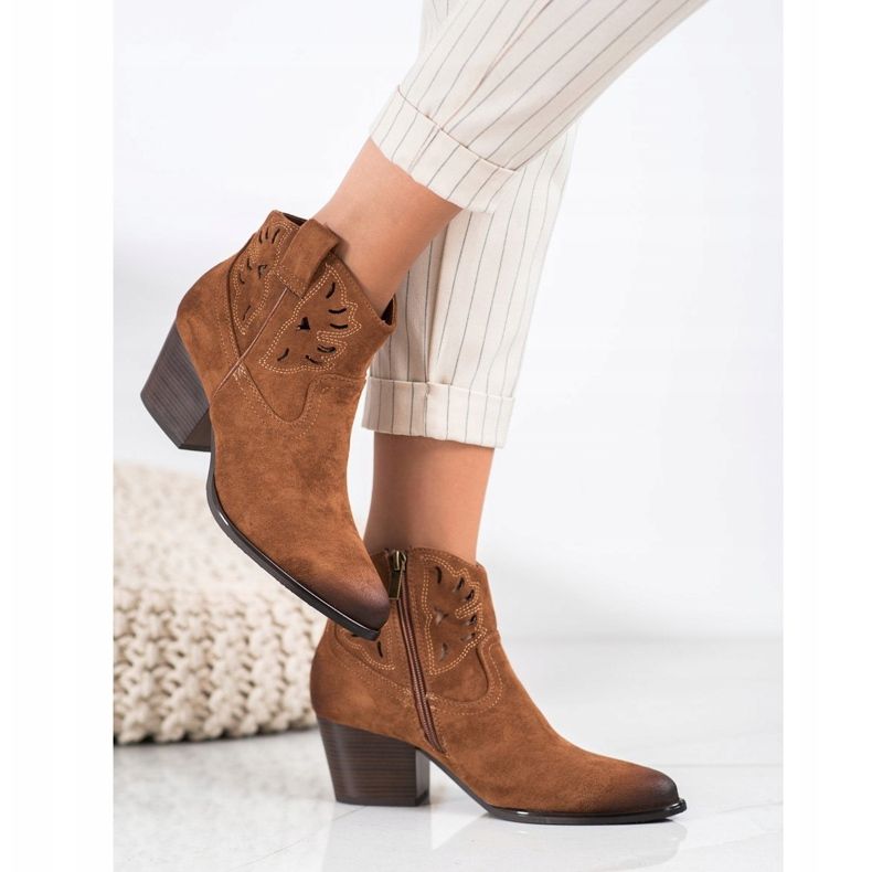 Prolamované kovbojské boty VINCEZA hnědý 1