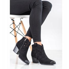 Prolamované kovbojské boty VINCEZA černá 1