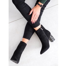 Goodin Boty na vysokém podpatku s hadím potiskem černá 1 Goodin Boty na vysokém podpatku s hadím potiskem černá 1