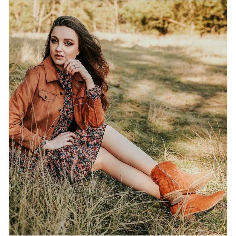 Cm Paris Semišové kovbojské boty hnědý 2