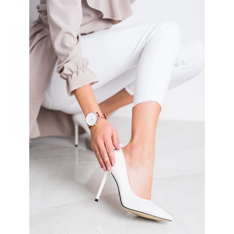 Goodin Módní vysoké podpatky bílý 1