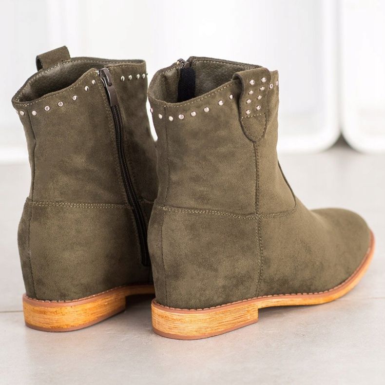 Super Mode Teplé kovbojky khaki 1