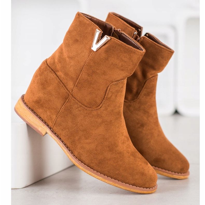 Sergio Todzi Elegantní klínové kozačky hnědý 1